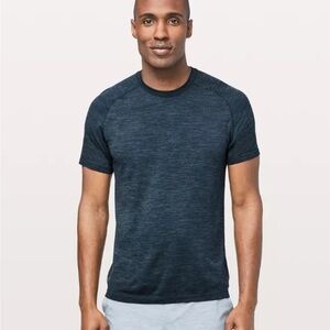 Lululemon Blue Metal Vent Tech shirt